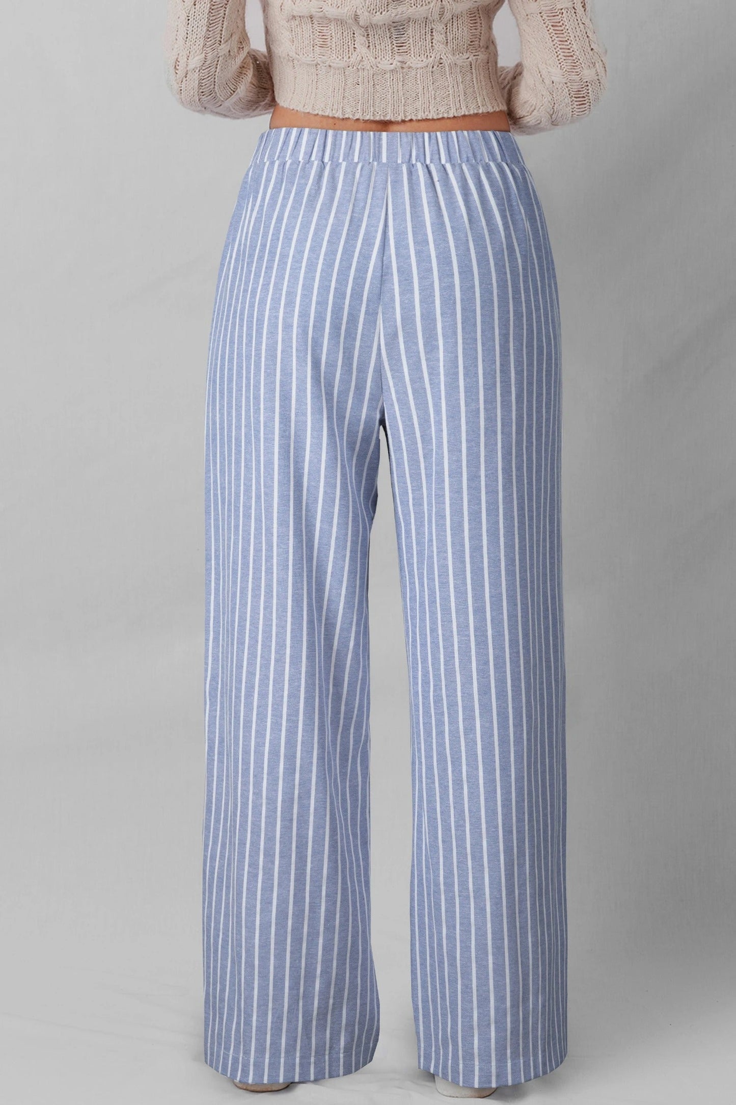 The Amelia Striped Linen Trousers