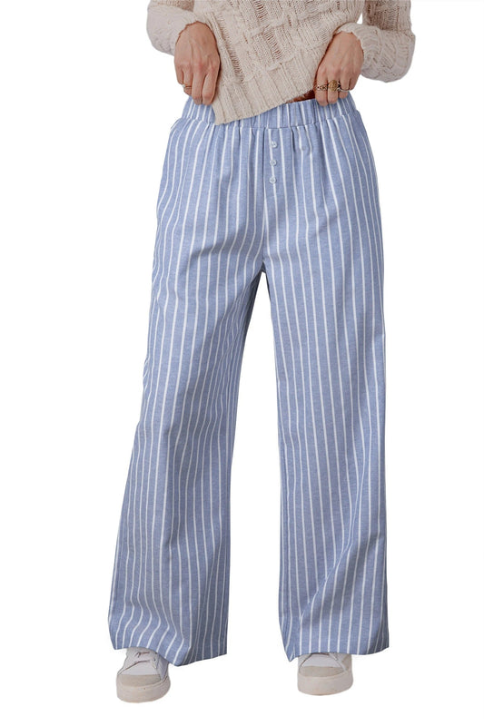 The Amelia Striped Linen Trousers