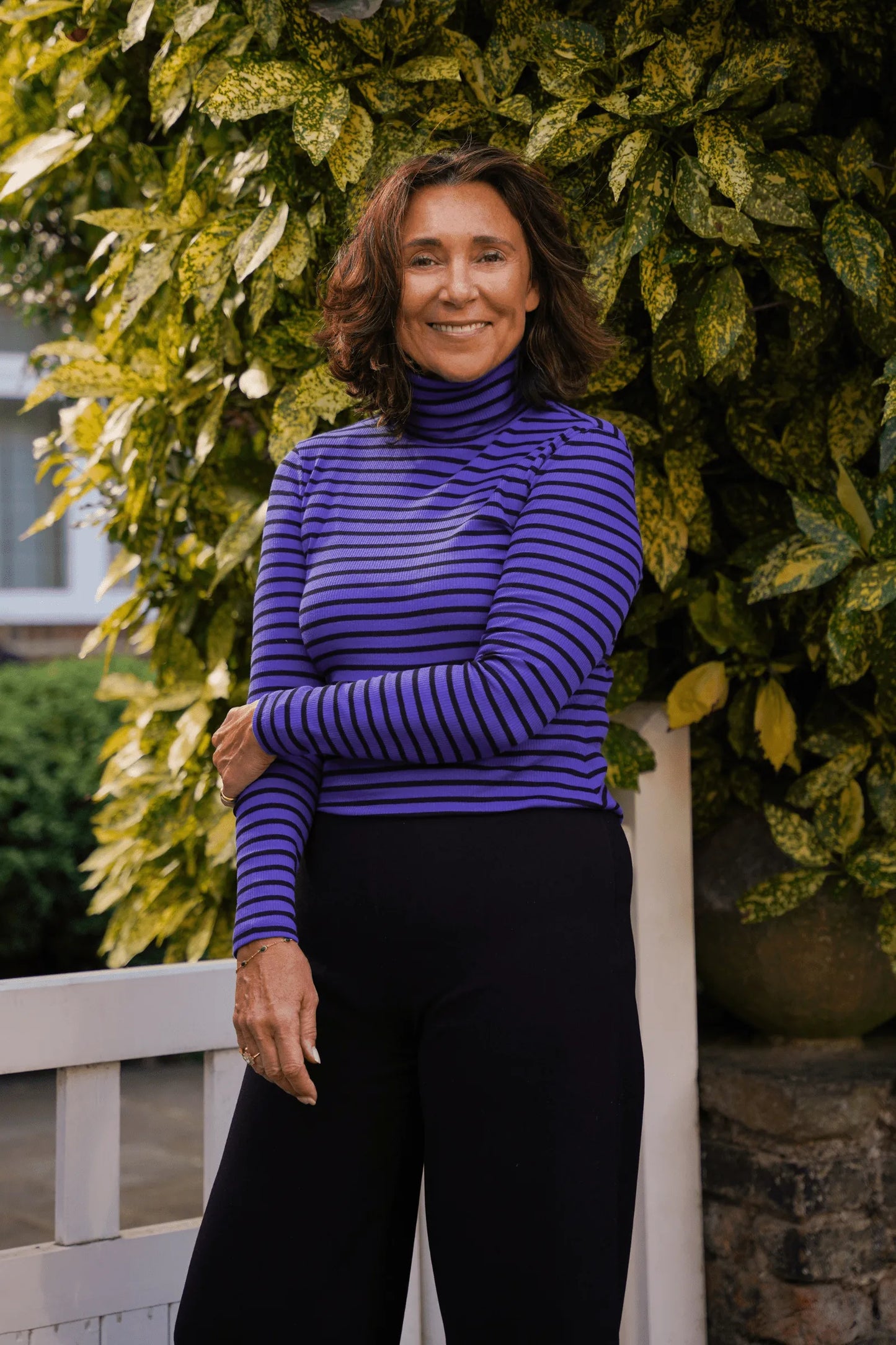 The Evelyn Striped Roll Neck