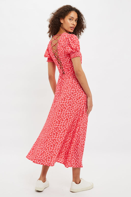 The Romola Gingham Midi Dress