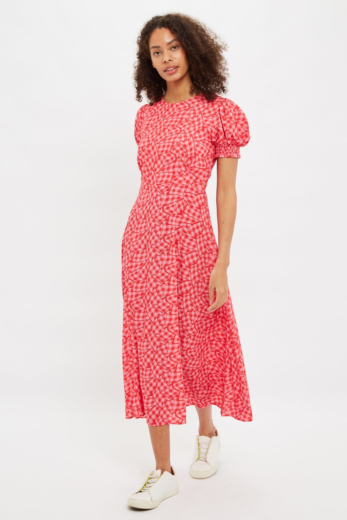 The Romola Gingham Midi Dress