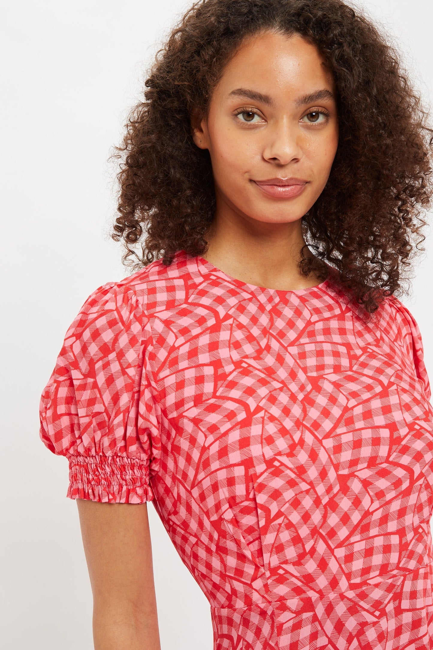 The Romola Gingham Midi Dress
