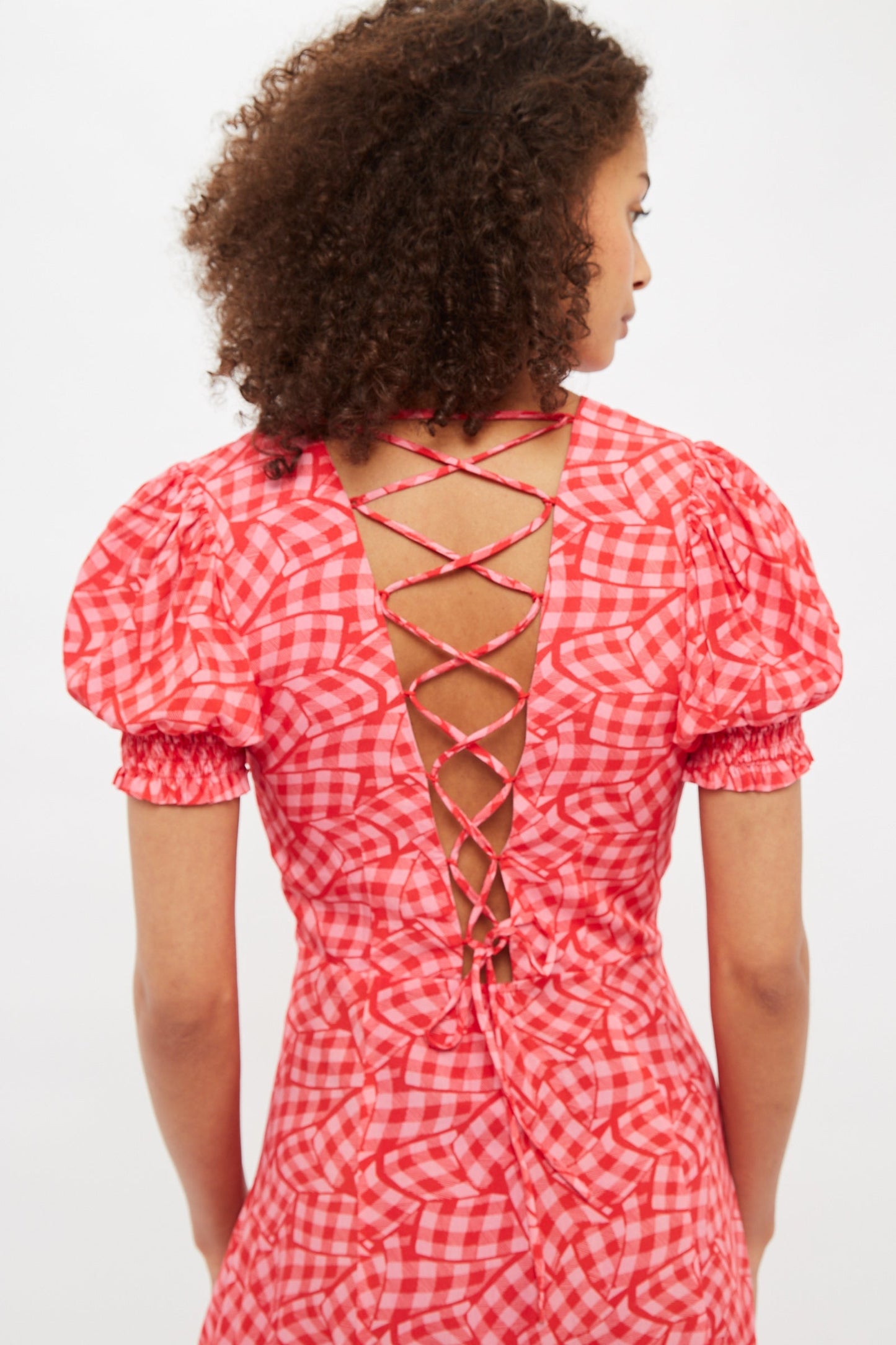 The Romola Gingham Midi Dress