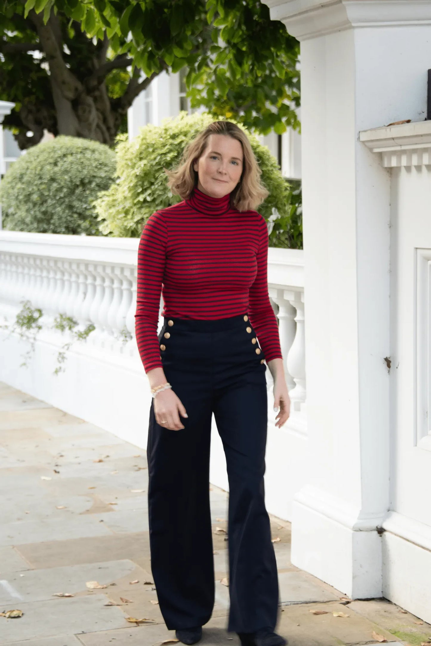 The Evelyn Striped Roll Neck