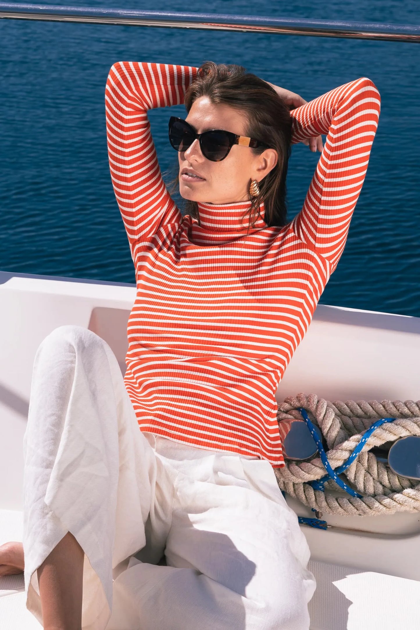The Evelyn Striped Roll Neck