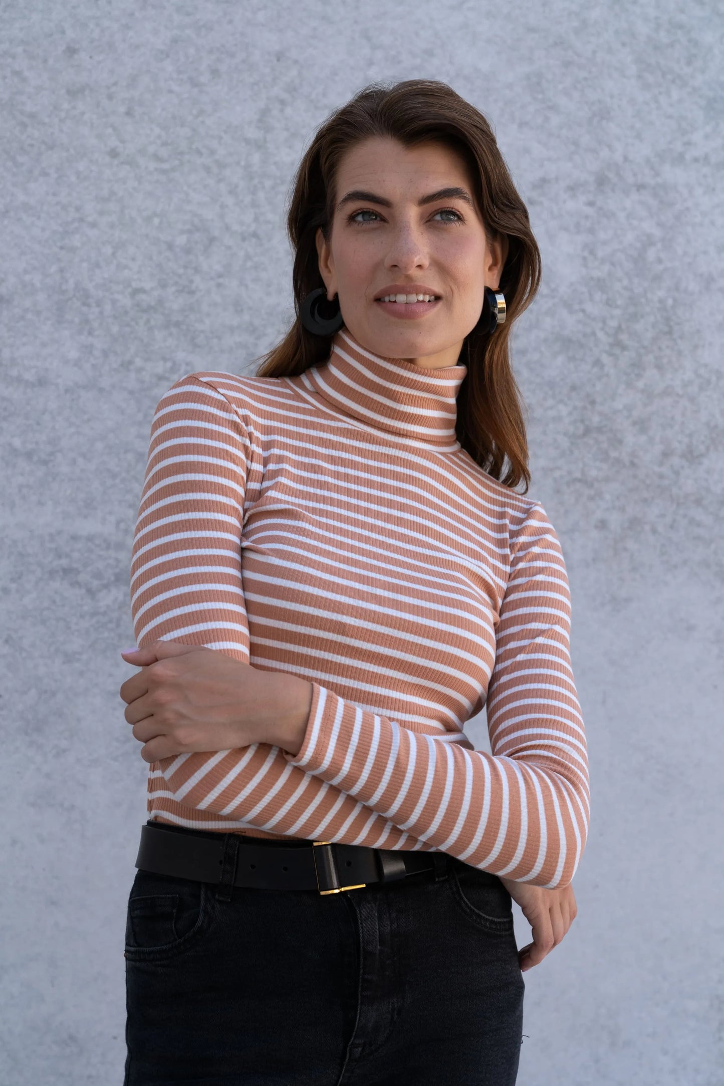 The Evelyn Striped Roll Neck