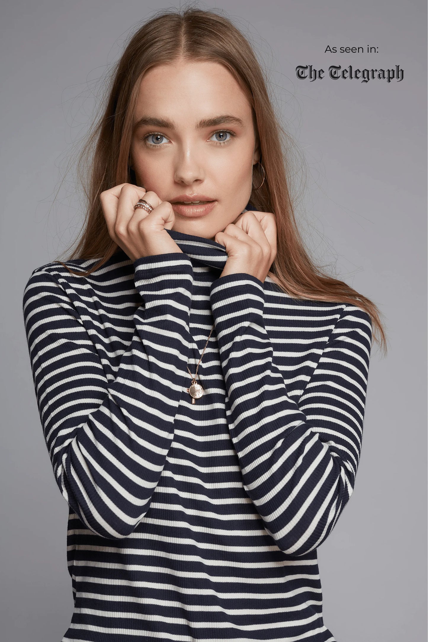 The Evelyn Striped Roll Neck