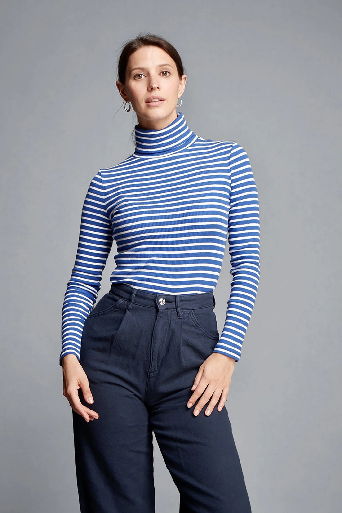 The Evelyn Striped Roll Neck