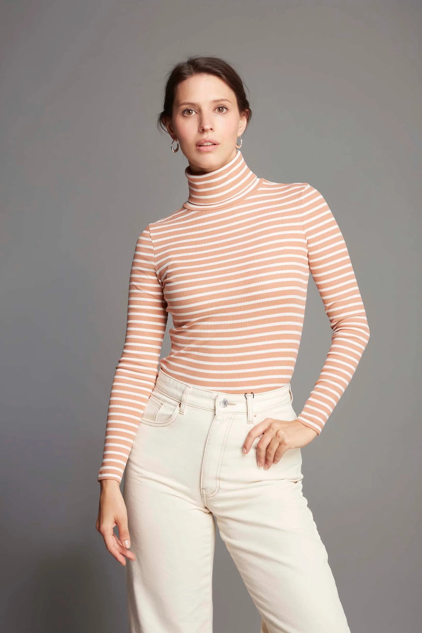 The Evelyn Striped Roll Neck
