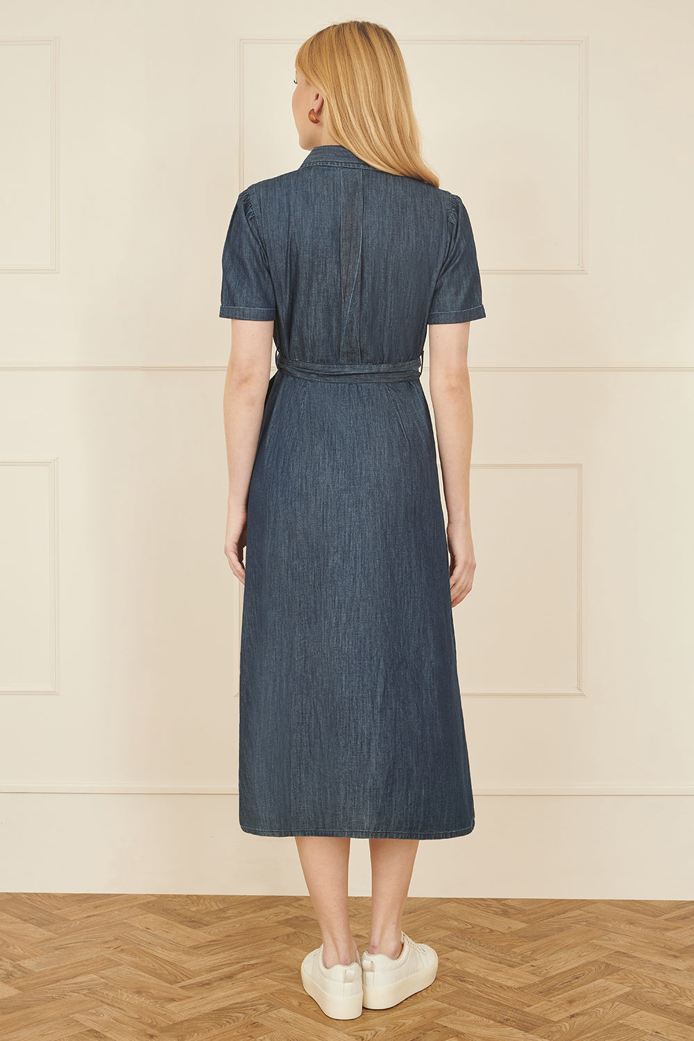 The Evelyn Chambray Midi Dress