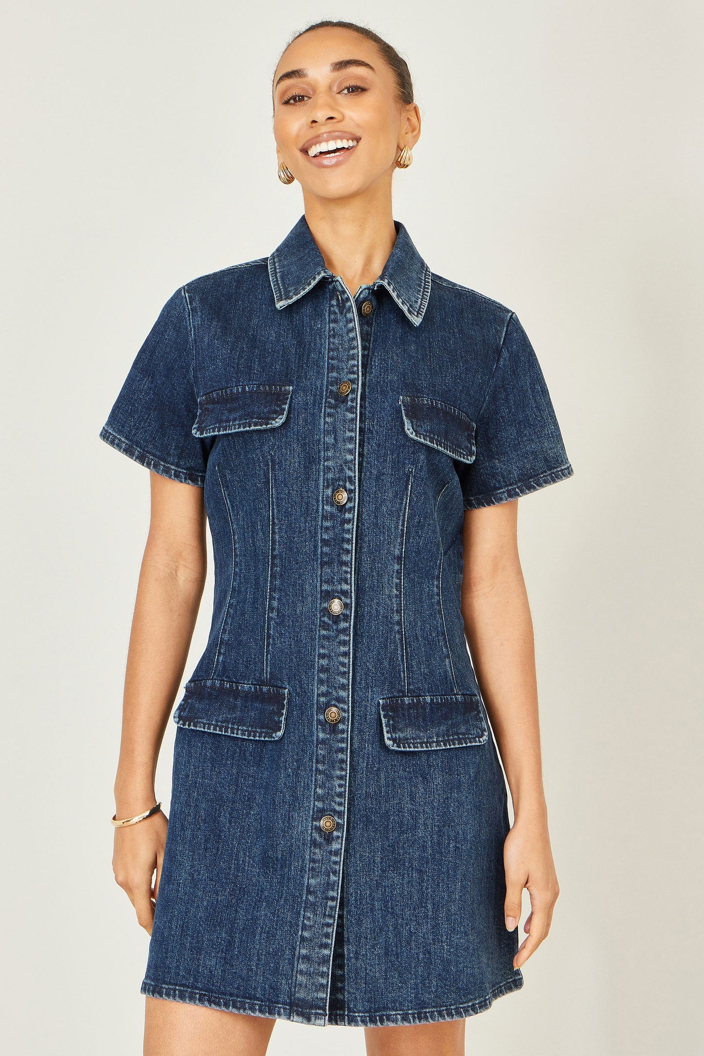 The Harper Denim Shirt Dress