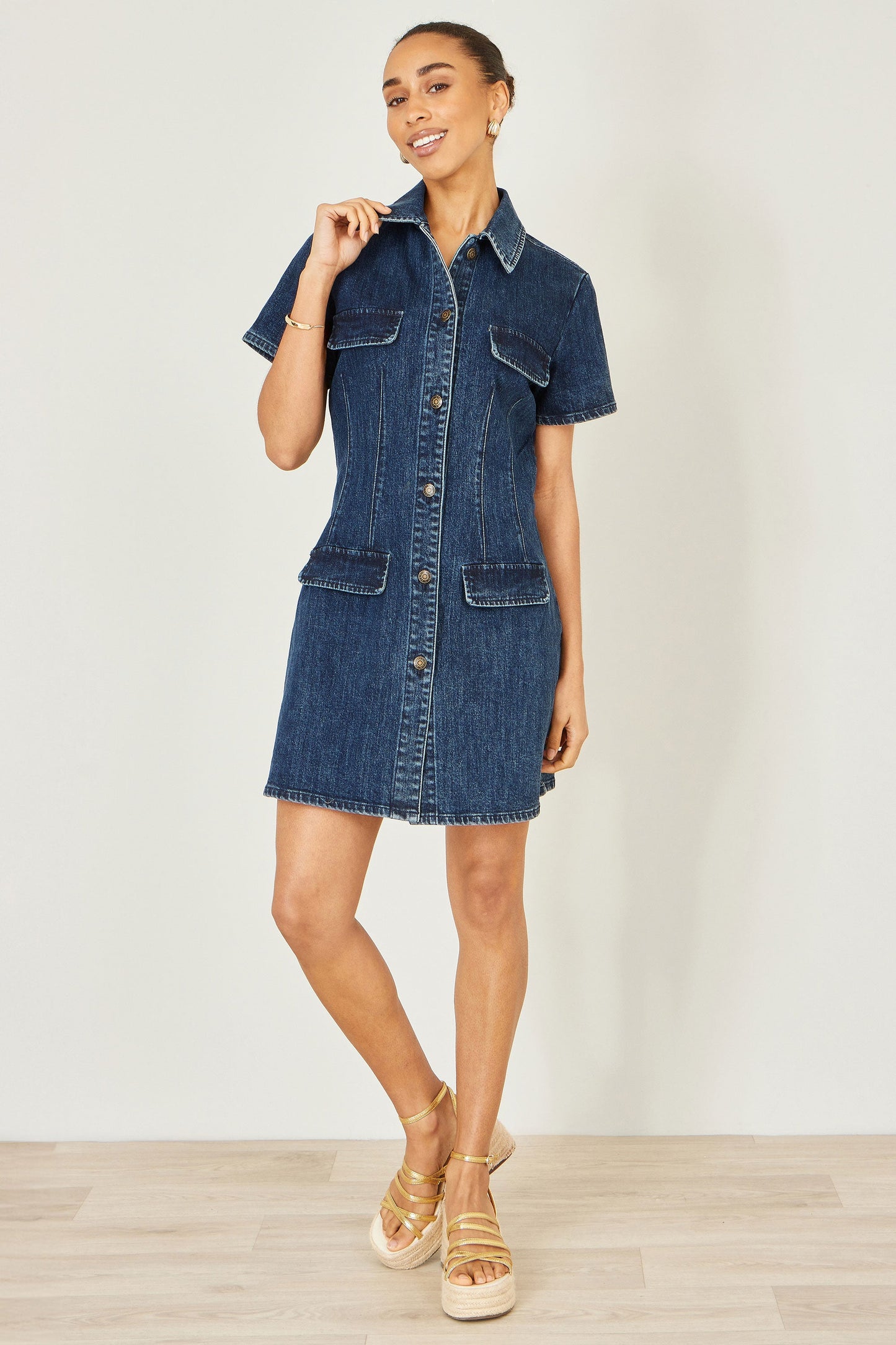 The Harper Denim Shirt Dress