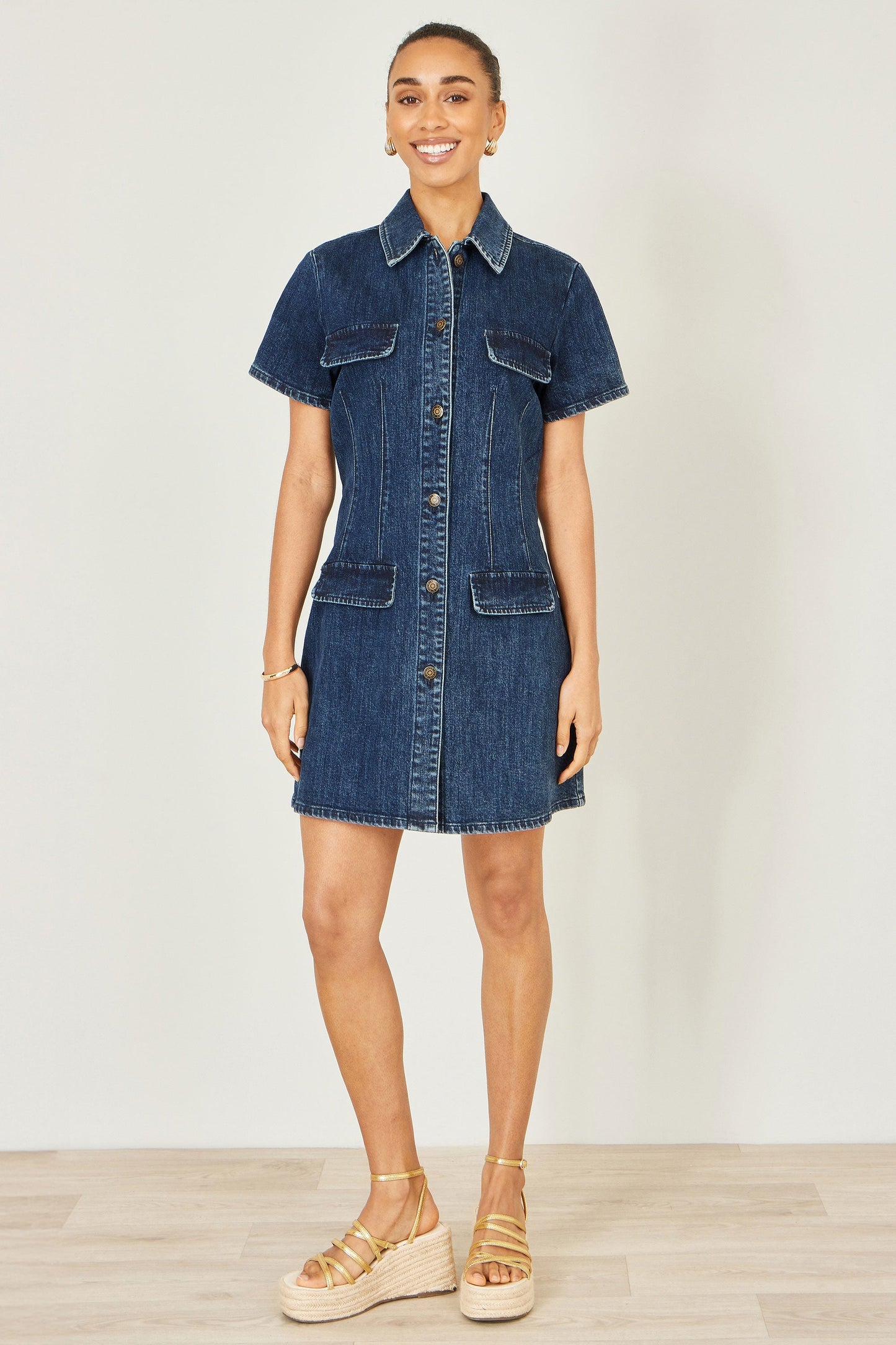 The Harper Denim Shirt Dress