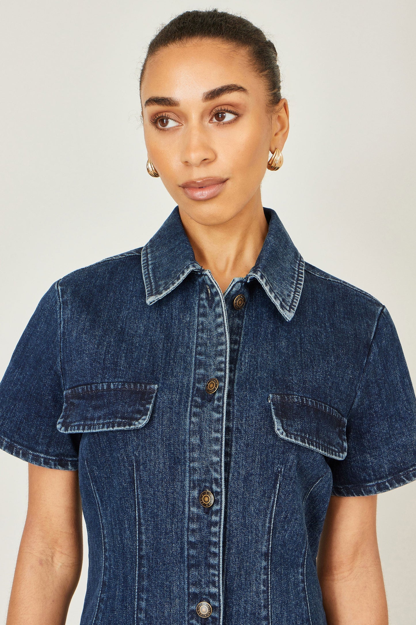 The Harper Denim Shirt Dress