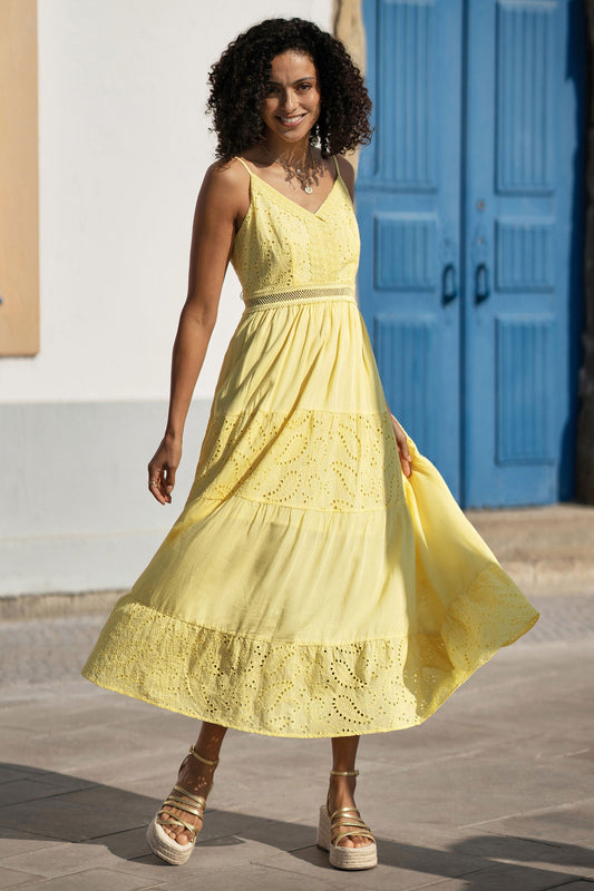 The Lily Lace Trim Midi Dress