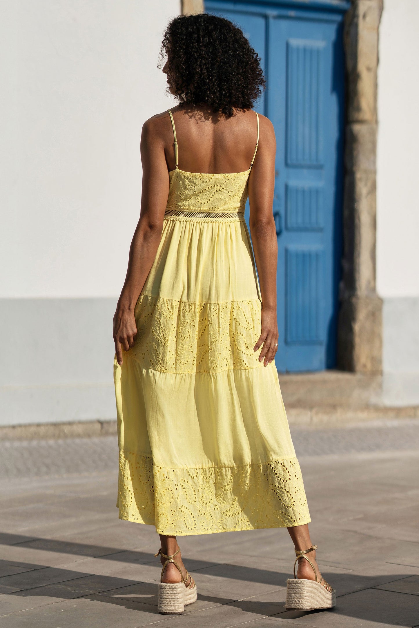 The Lily Lace Trim Midi Dress
