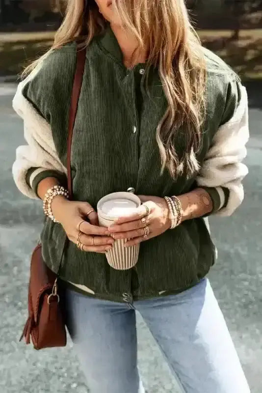 The Amelia Corduroy Bomber Jacket