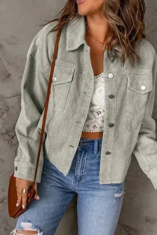 The Harper Cropped Corduroy Jacket