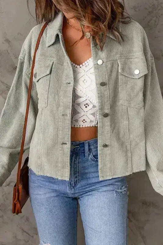 The Harper Cropped Corduroy Jacket